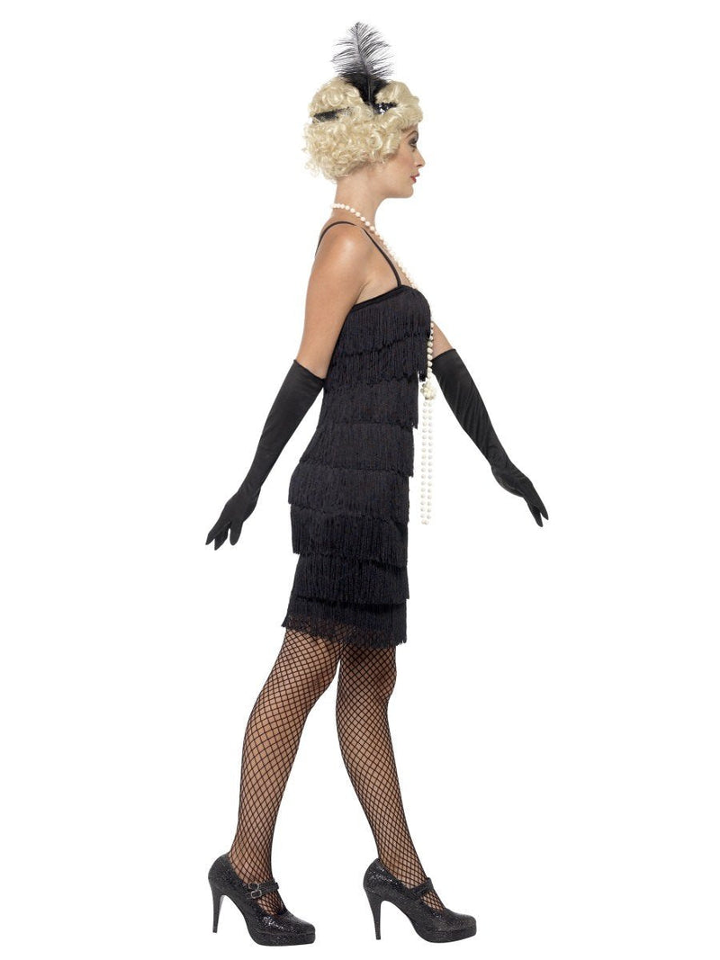 Costumes Australia 1920s Flapper Delighted Girl Costume Adult Black Short Cocktail Dress_3