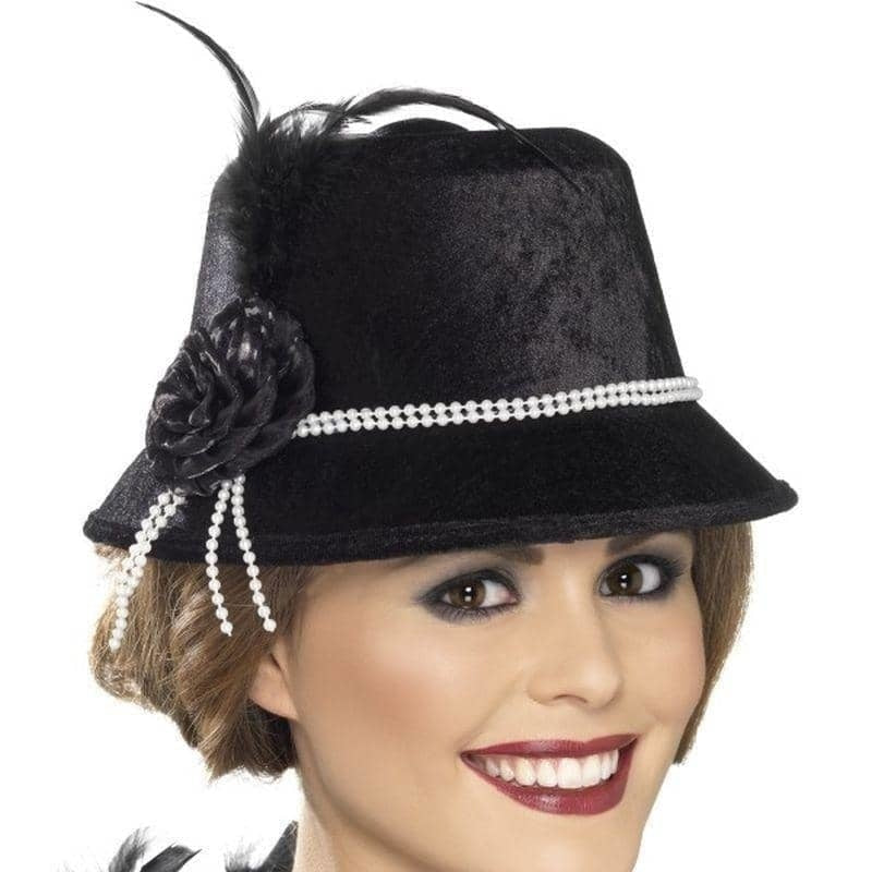 Costumes Australia 1920s Hat Adult Black_1