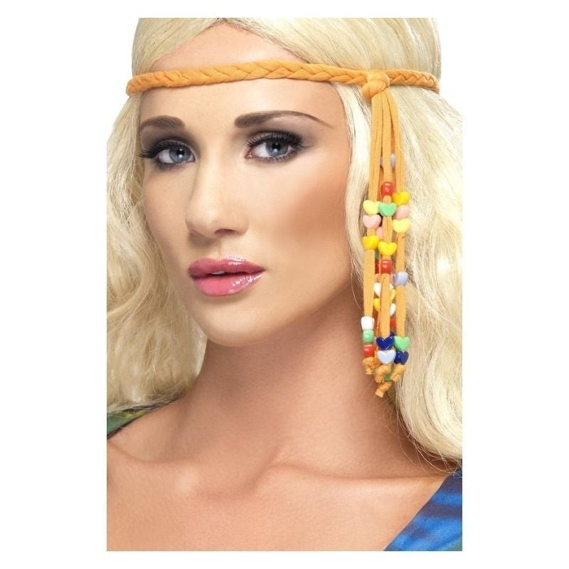 Costumes Australia Size Chart 1960s Hippie Beaded Headband Adult Orange