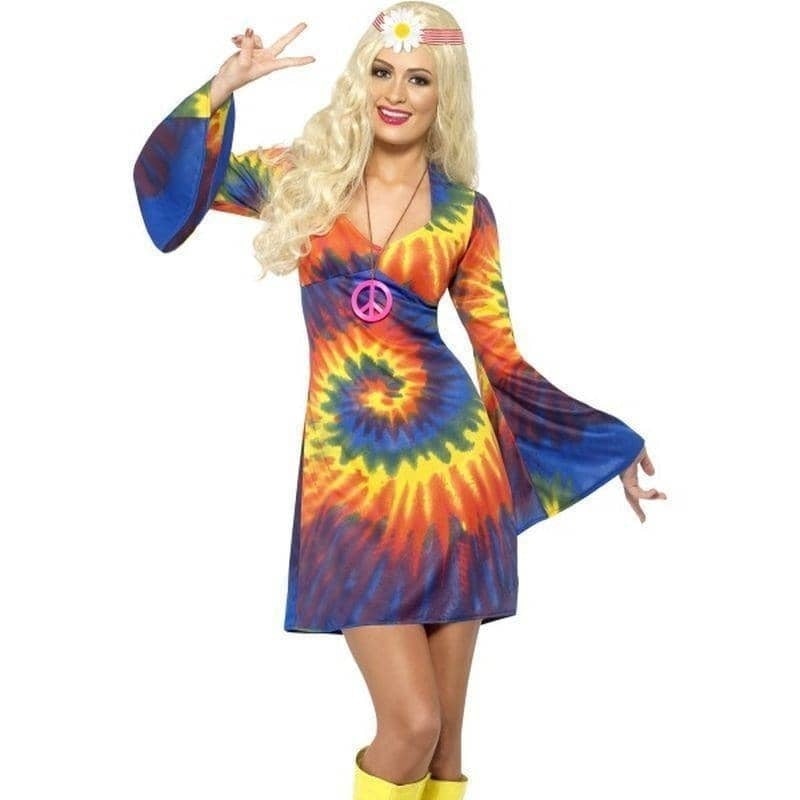 Costumes Australia 1960s Tie Dye Costume Adult Rainbow_1