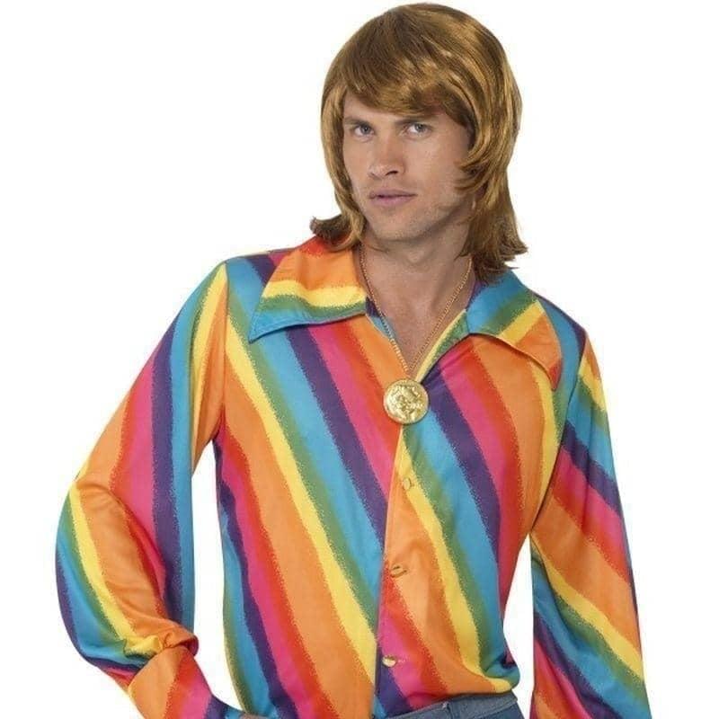 Costumes Australia 1970s Colour Shirt Adult Rainbow_1