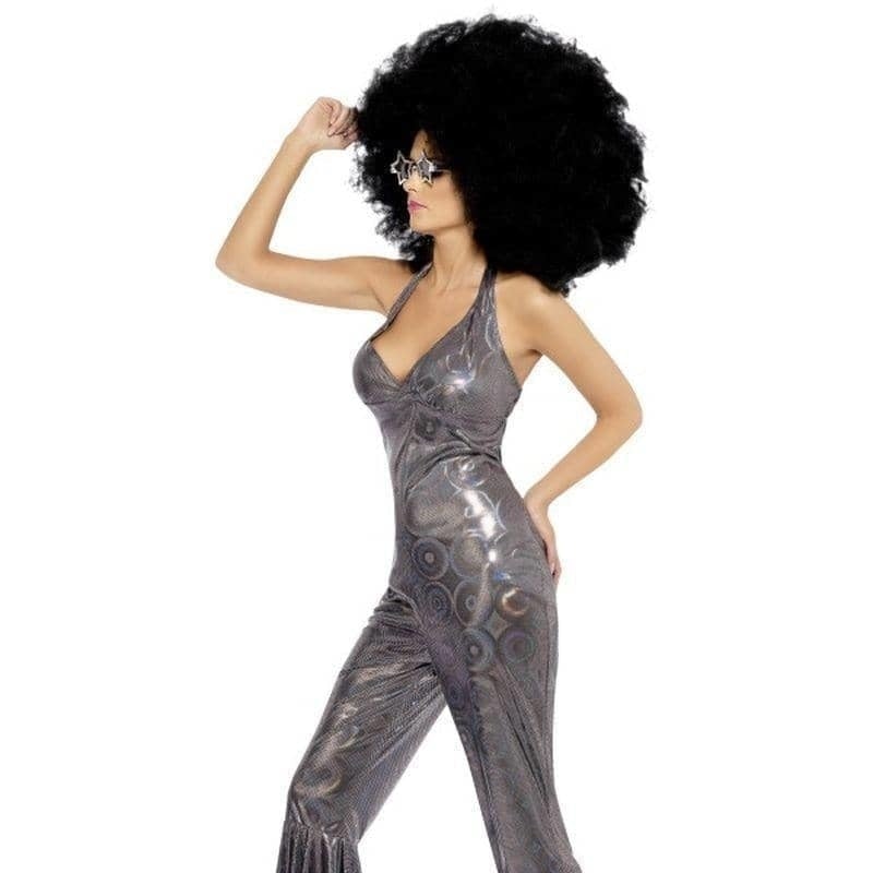 Costumes Australia 1970s Disco Diva Costume Adult Silver Jumpsuit_3