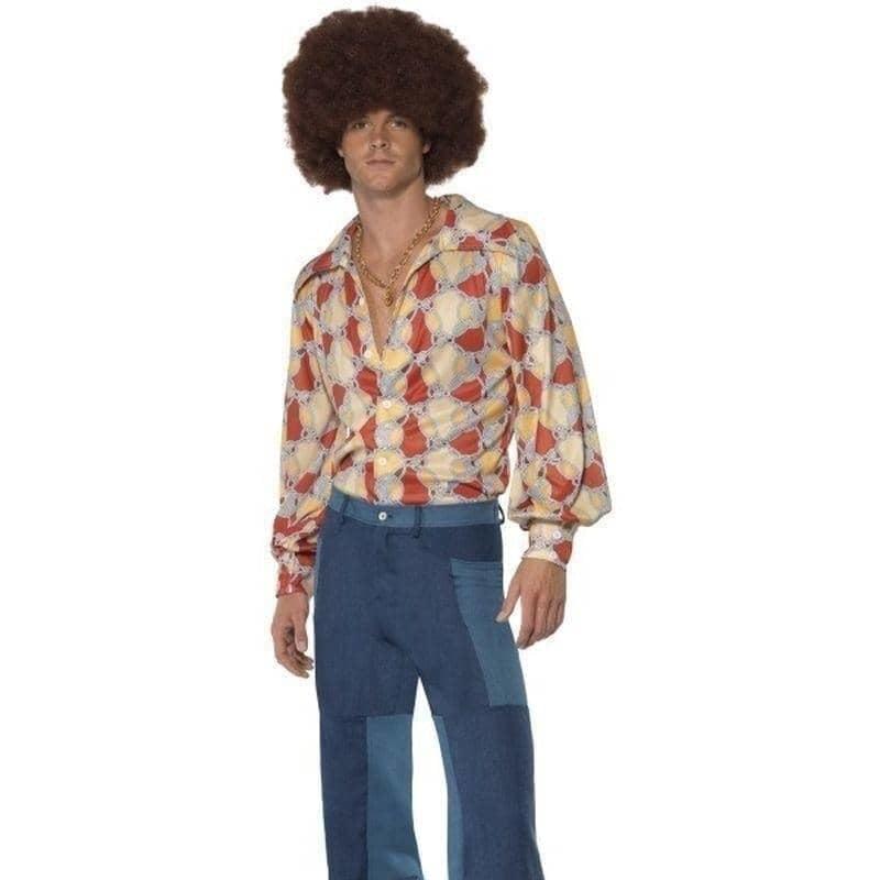 Costumes Australia 1970s Retro Mens Disco Costume Trousers Shirt_1