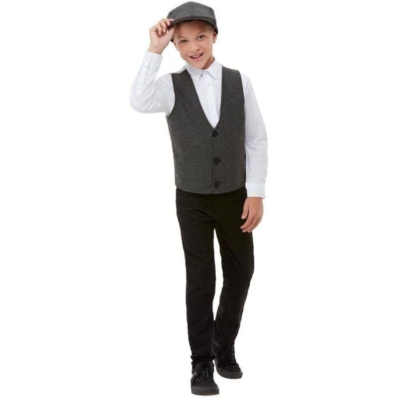 Costumes Australia 20s Gangster Boy Kit Child Grey_1