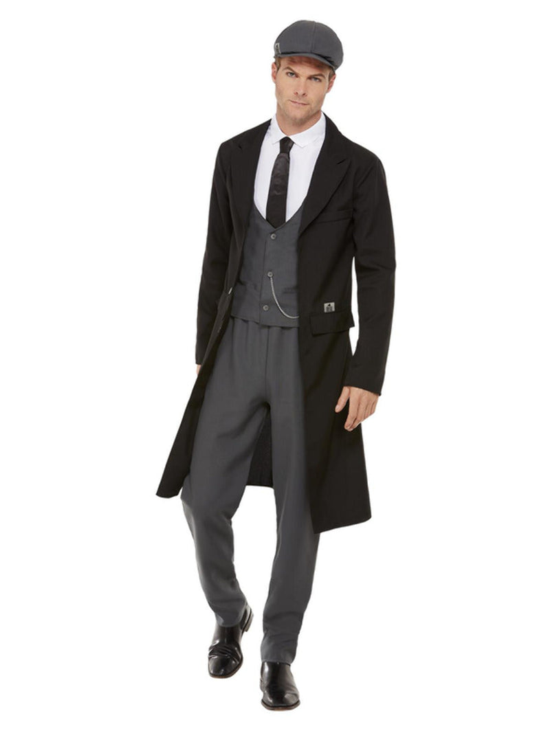 Costumes Australia 20s Gangster Costume Peaky Blinders Shelby Adult Black Grey_2