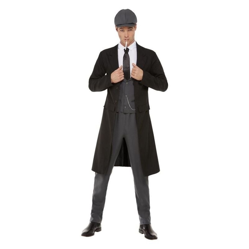 Costumes Australia 20s Gangster Costume Peaky Blinders Shelby Adult Black Grey_1