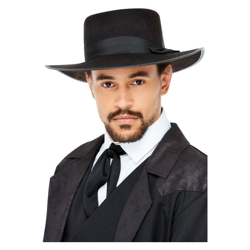 Costumes Australia 20s Wide Brim Fedora Hat Adult Black_1