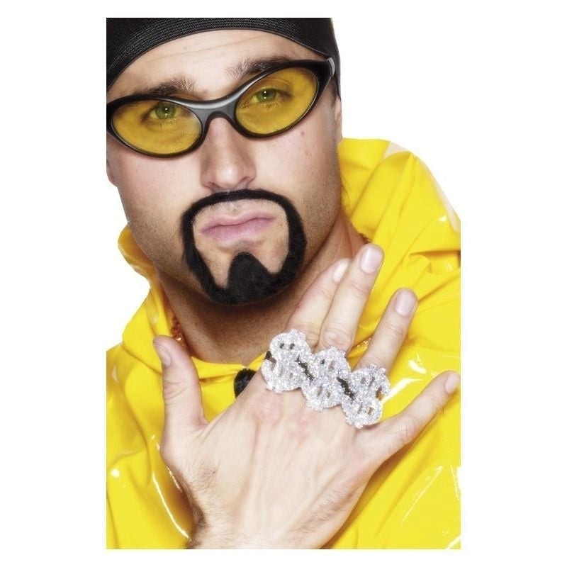 Costumes Australia 3 In 1 Dollar Rapper Ring Adult Silver_2