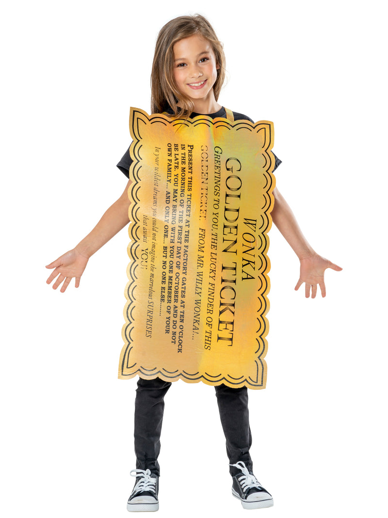 Golden Ticket (willy Wonka) Tabard - 5-8 Yrs