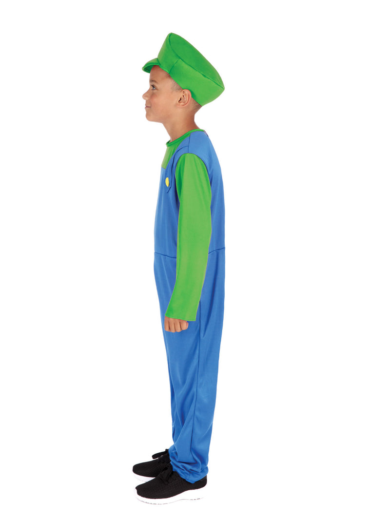 Plumber Boy Childrens Luigi Costume Nintendo