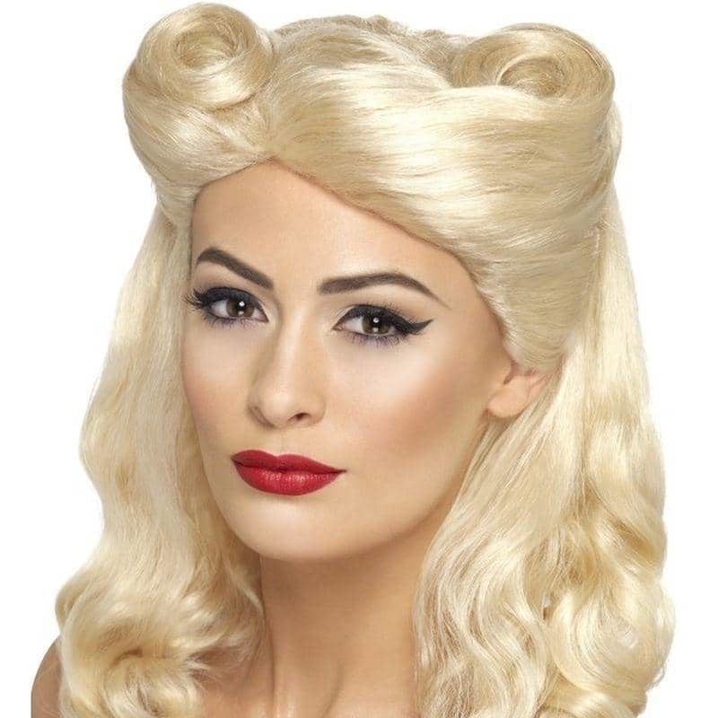 Costumes Australia 40s Pin Up Wig Adult Blonde_1