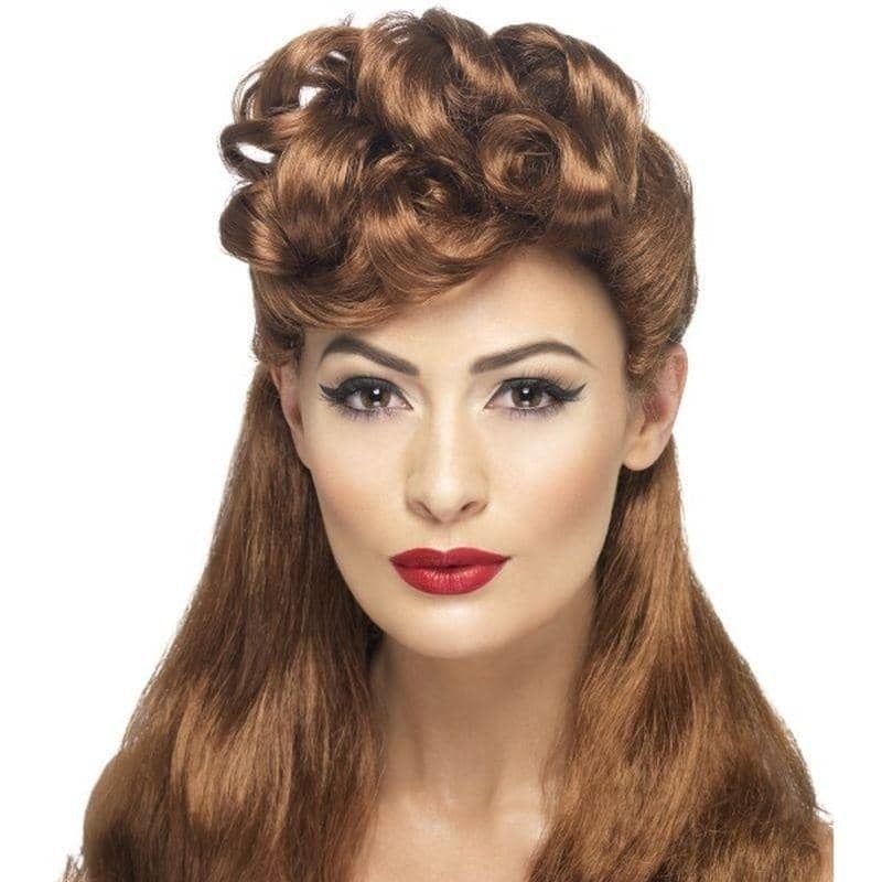 Costumes Australia 40s Vintage Wig Adult Auburn Long With Curls_1