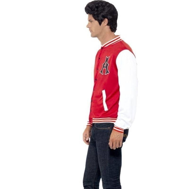 Costumes Australia 50s College Jock Letterman Jacket Adult Red White_3