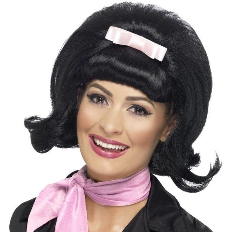 Costumes Australia 50s Flicked Beehive Bob Adult Black_1