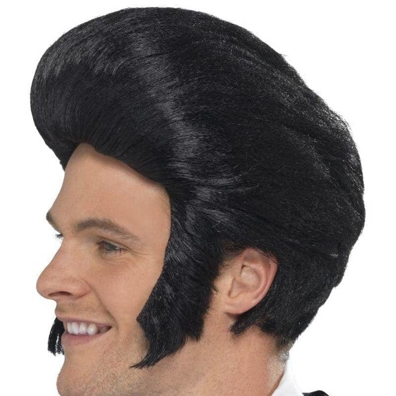 Costumes Australia 50s Quiff King Wig Adult Black Costume Accessory_1