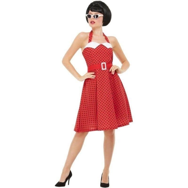 Costumes Australia 50s Rockabilly Pin Up Costume Adult Red_1