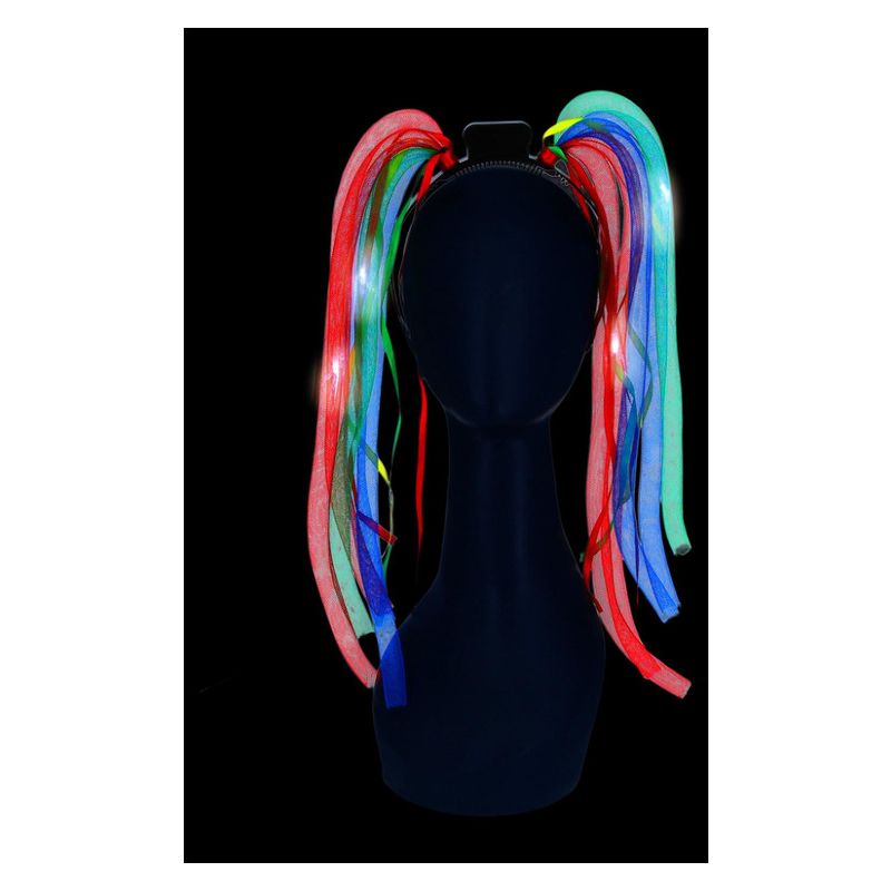 LED Light Up Rainbow Spaghetti Headband Child 1