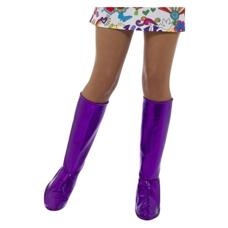 Costumes Australia Size Chart 60s GoGo Boot Covers Adult Purple