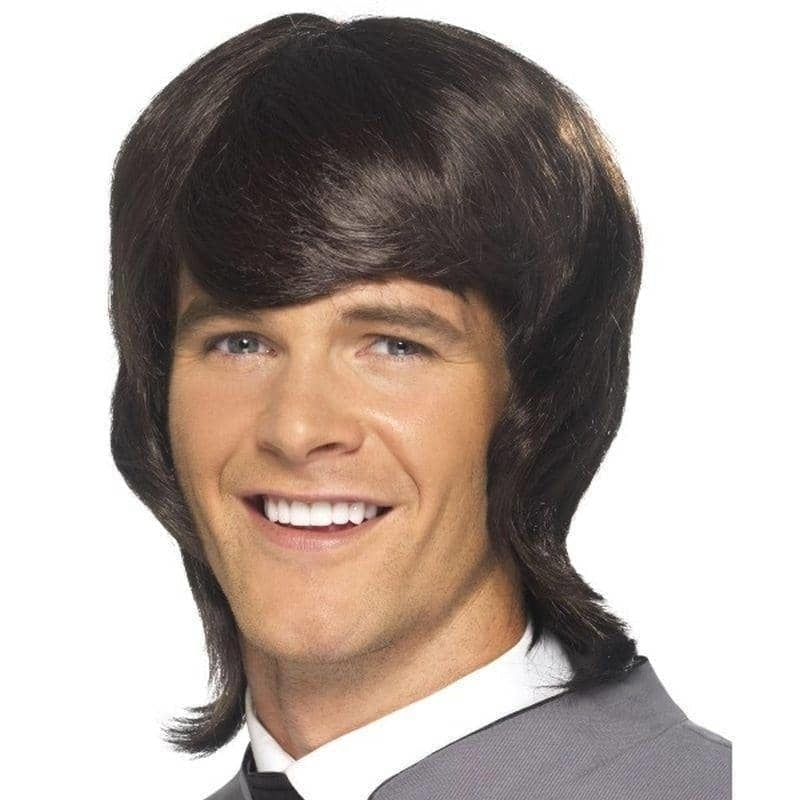 Costumes Australia 60s Male Mod Long Wig Adult Brown_1