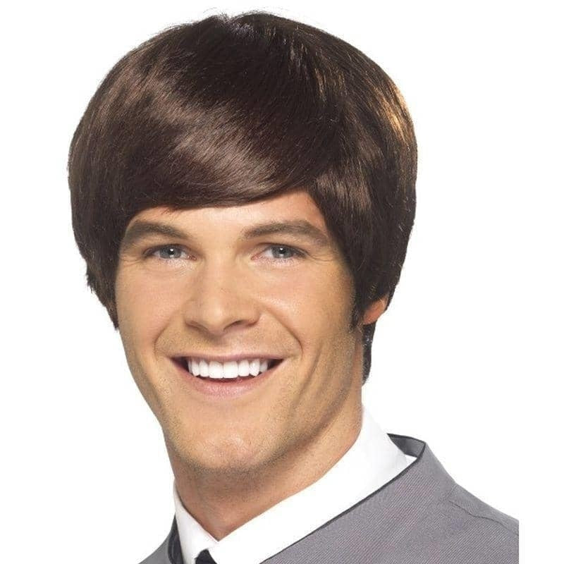 Costumes Australia 60s Male Mod Short Wig Adult Brown_1