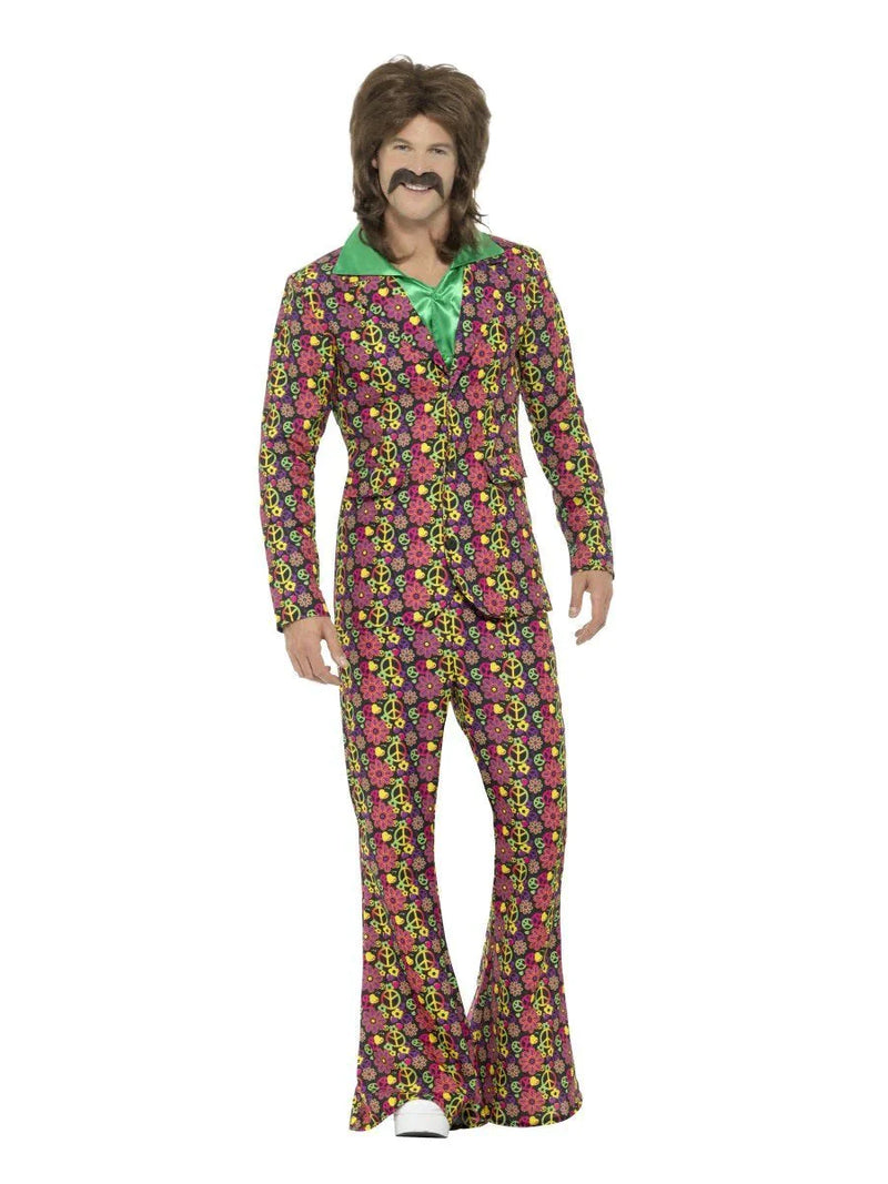 Costumes Australia 60s Psychedelic Costume CND Suit Multi-Coloured Adult_2