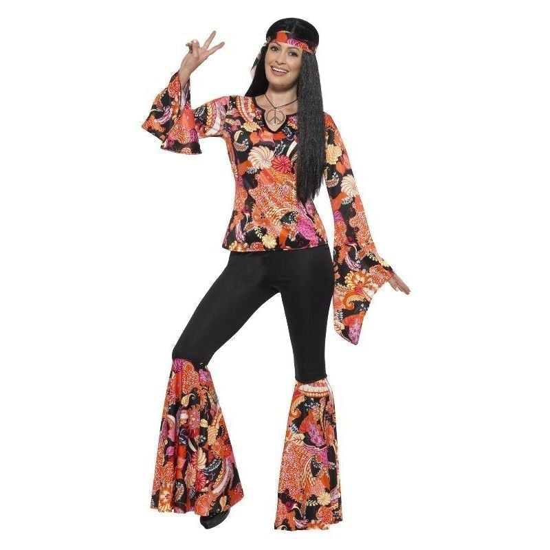 Costumes Australia 60s Willow The Hippie Costume Adult Multi Coloured_2