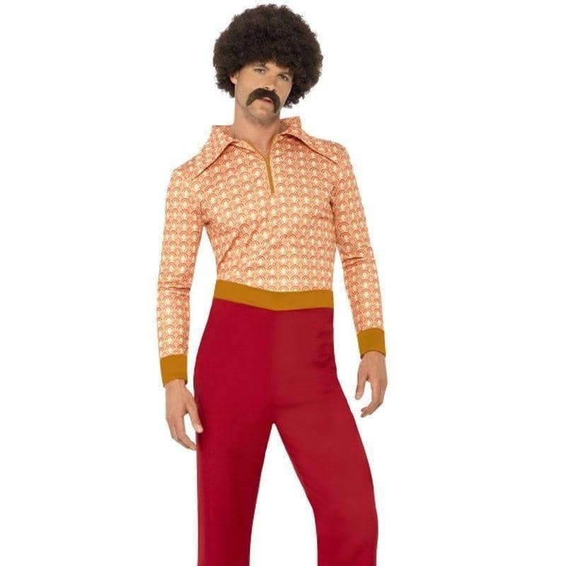 Costumes Australia 70s Authentic Guy Costume Adult Red Orange_1