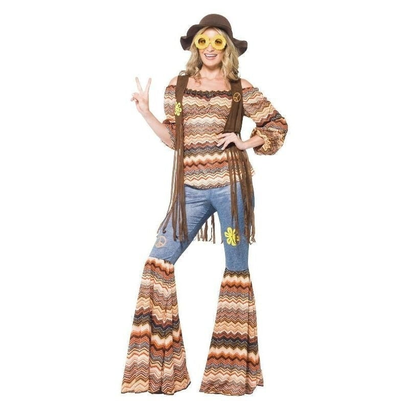 Costumes Australia 70s Harmony Hippie Costume Adult Orange_4