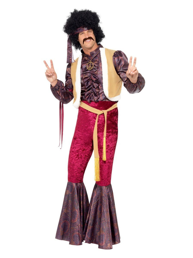 Costumes Australia 70s Psychedelic Rocker Costume Adult Purple_4