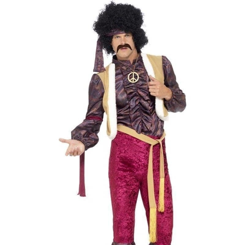 Costumes Australia 70s Psychedelic Rocker Costume Adult Purple_1