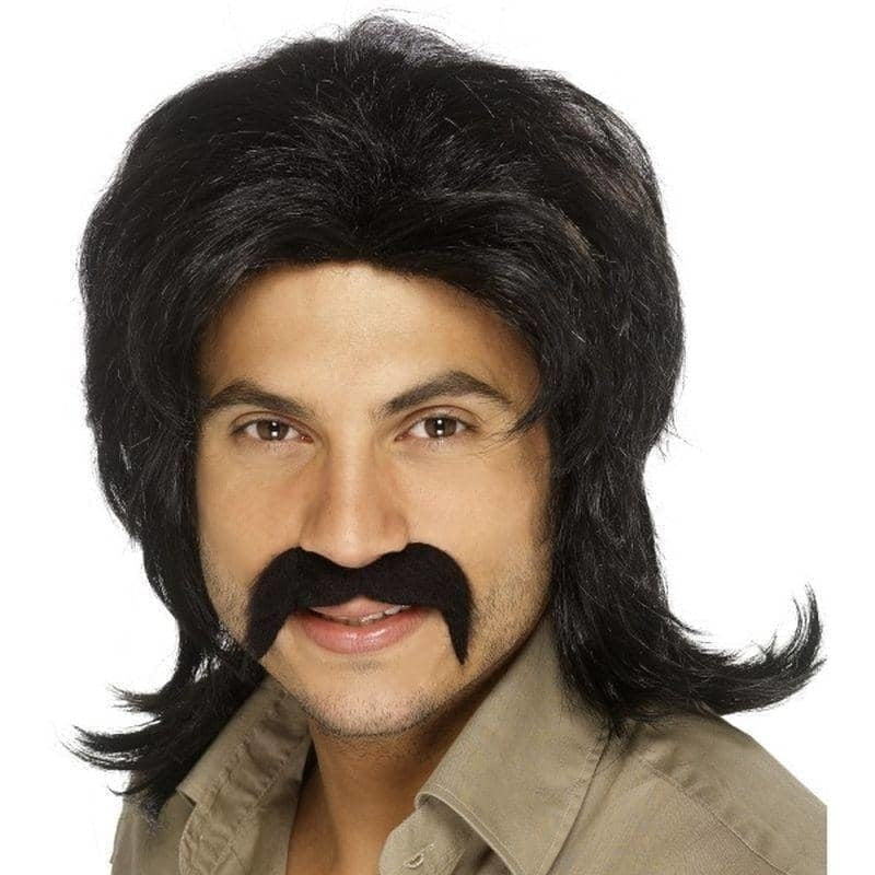 Costumes Australia 70s Retro Wig Adult Black_1