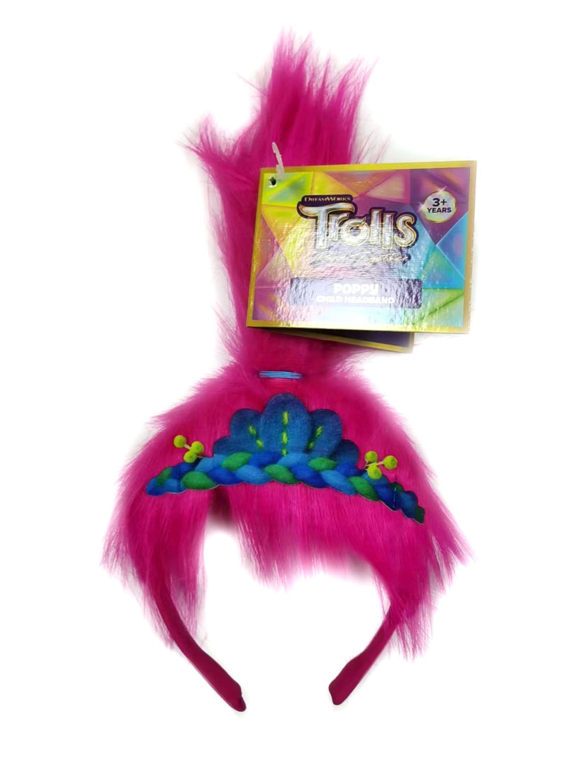 Poppy Trolls 3 - Headband With Attached Hair