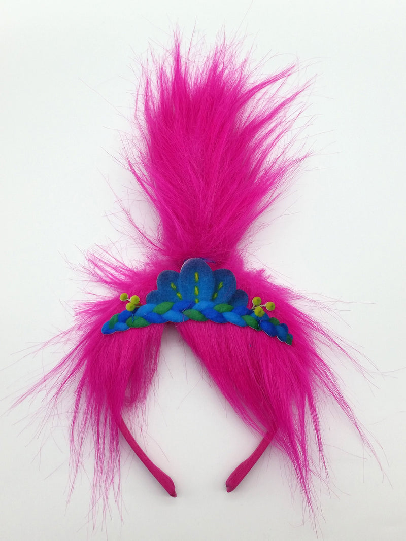 Poppy Trolls 3 - Headband With Attached Hair