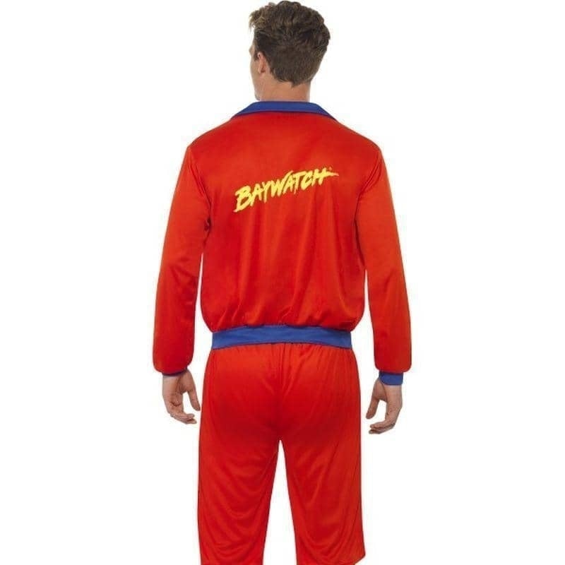 Costumes Australia 80s Baywatch Beach Mens Lifeguard Costume Adult Red Blue Jacket Shorts_2