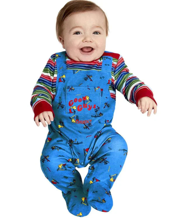 Costumes Australia 80's Chucky Baby Costume Jumpsuit Toddler Outfit_2