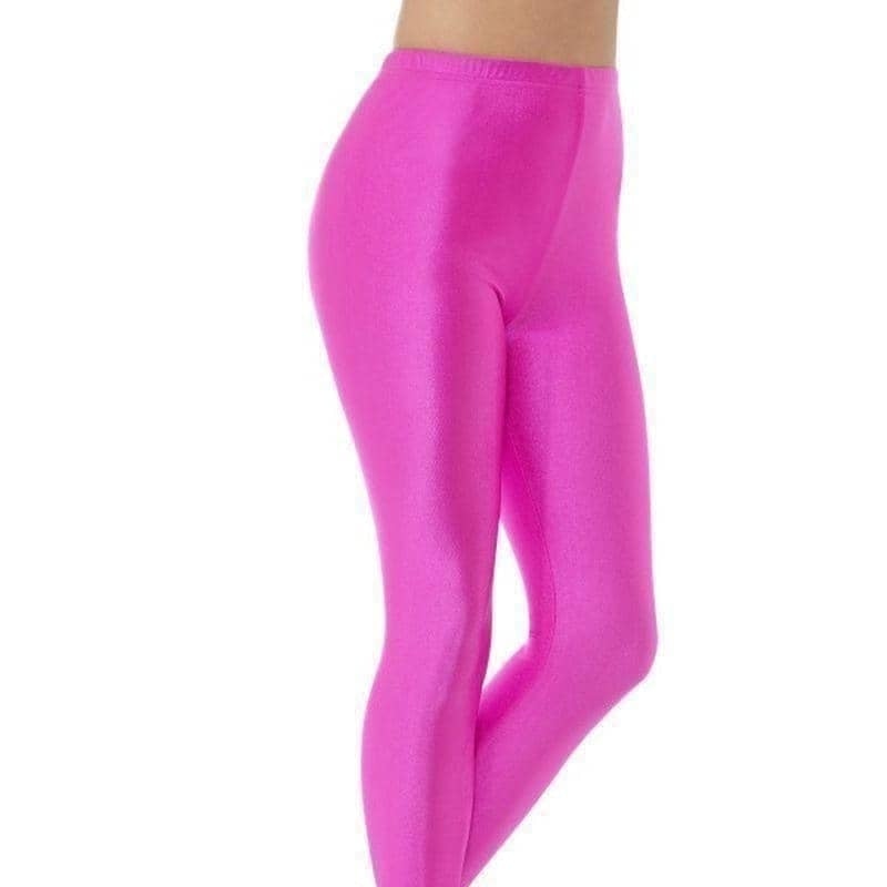 Costumes Australia 80s Disco Spandex Leggings Adult Neon Pink_1