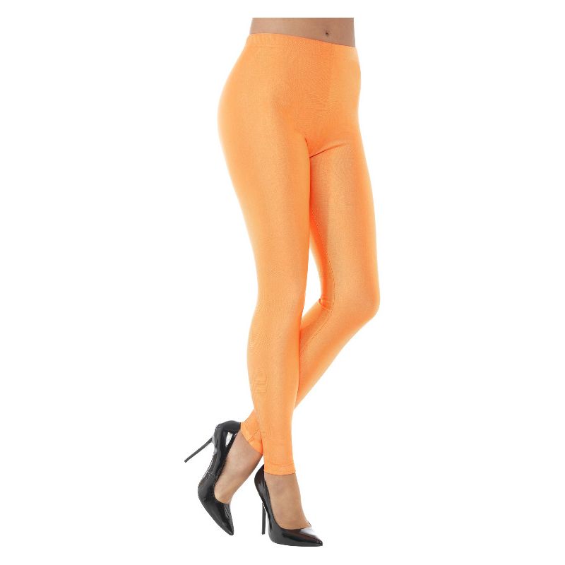 Costumes Australia 80s Disco Spandex Leggings Neon Orange Adult_1