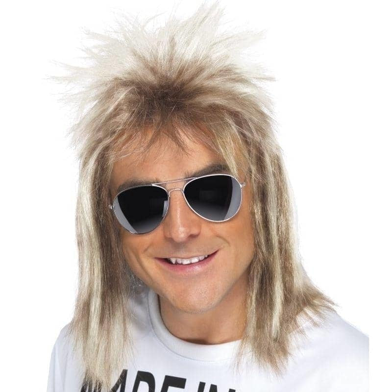 Costumes Australia 80s Mullet Wig Adult Ash Blonde_1