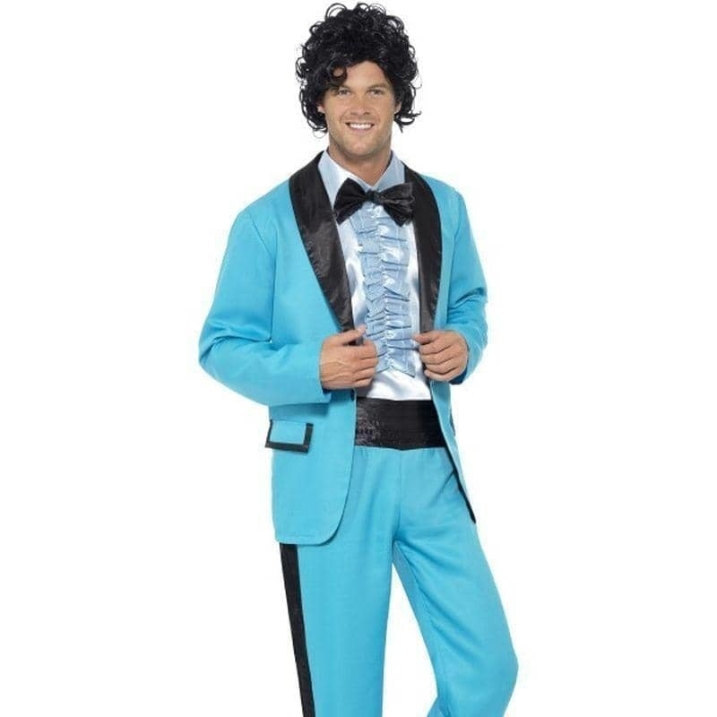 Costumes Australia 80s Prom King Tuxedo Costume Adult Blue Suit_1