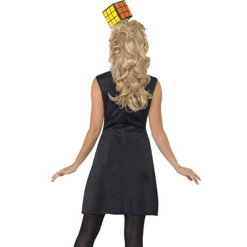 Costumes Australia 80s Rubiks Cube Costume Adult Multi Coloured Dress Bag Headband_2