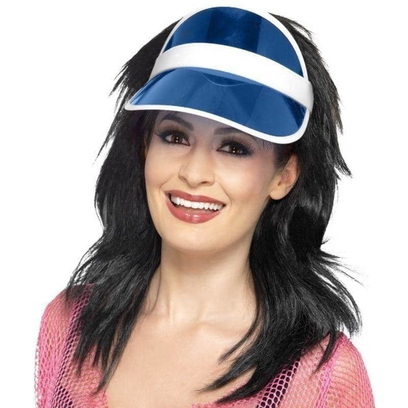 Costumes Australia 80s Sun Visor Adult Blue_1