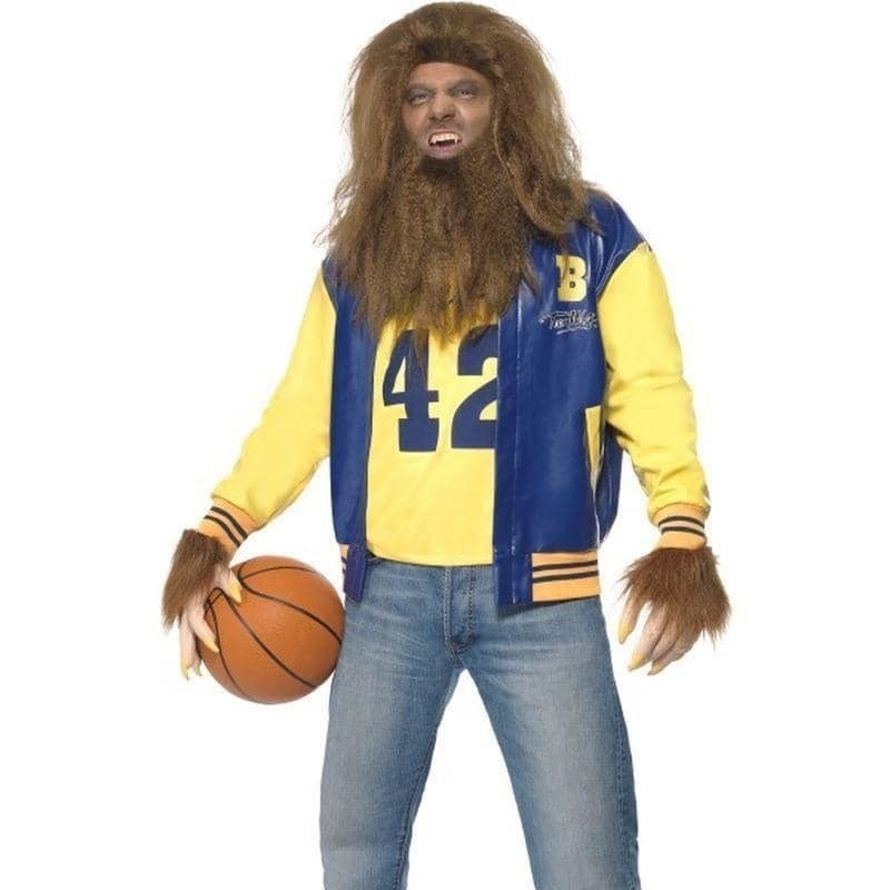 Costumes Australia 80s Teen Wolf Costume Mens Yellow Blue Letterman Jacket_1