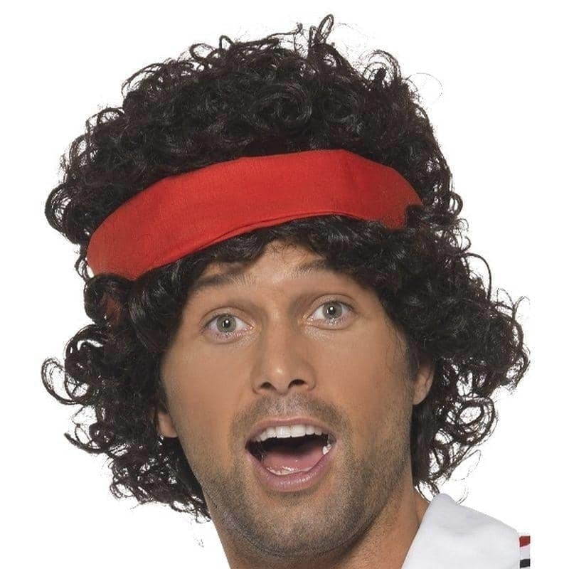 Costumes Australia 80s Tennis Player Wig Adult Brown_1