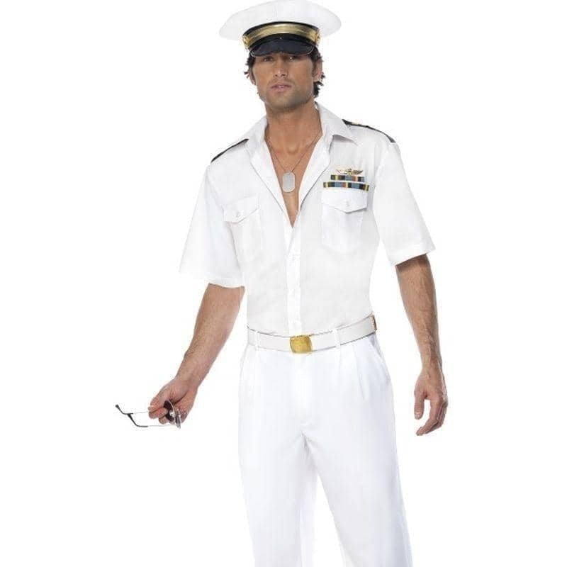 Costumes Australia 80s Top Gun Captain Costume Adult White_1