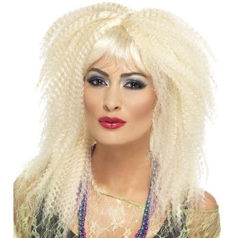 Costumes Australia 80s Trademark Crimp Wig Adult Blonde_1