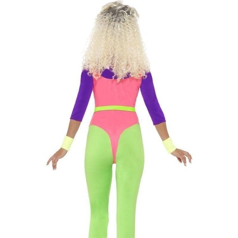 Costumes Australia 80s Work Out Costume Jumpsuit Adult Purple Pink Green_2