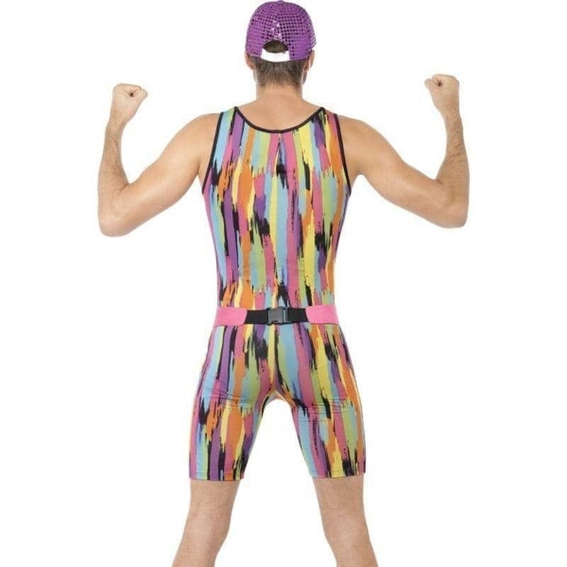 Costumes Australia 90's Aerobics Instructor Mr Motivator Costume Adult Bodysuit_2