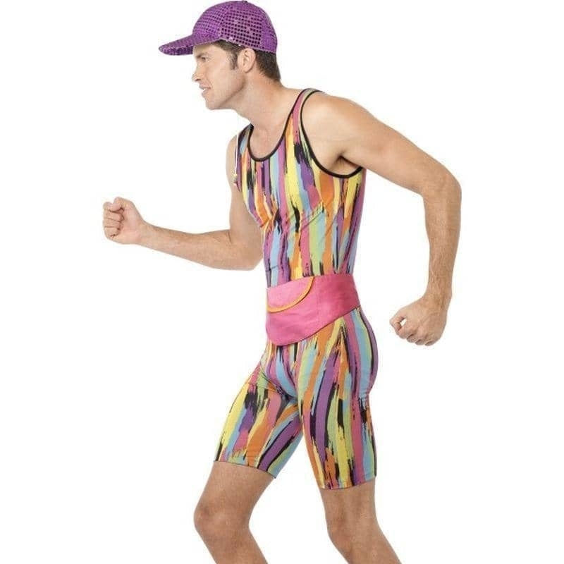 Costumes Australia 90's Aerobics Instructor Mr Motivator Costume Adult Bodysuit_3