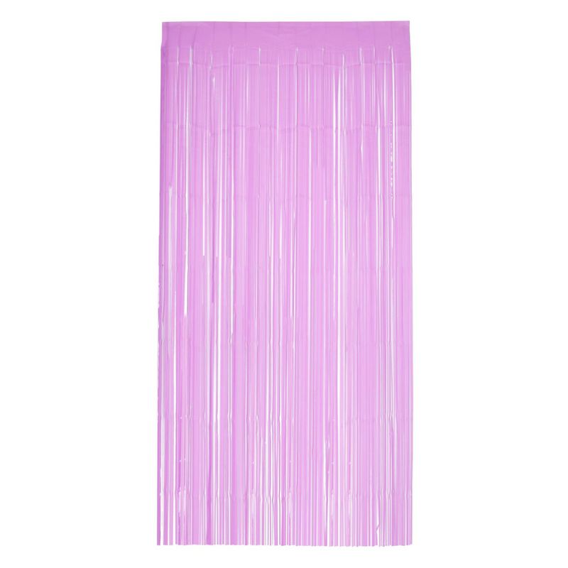 Matt Fringe Curtain Backdrop Baby Pink Adult 1