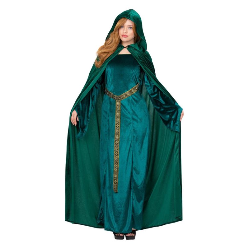 Deluxe Cloak Emerald Green Adults Adult 1